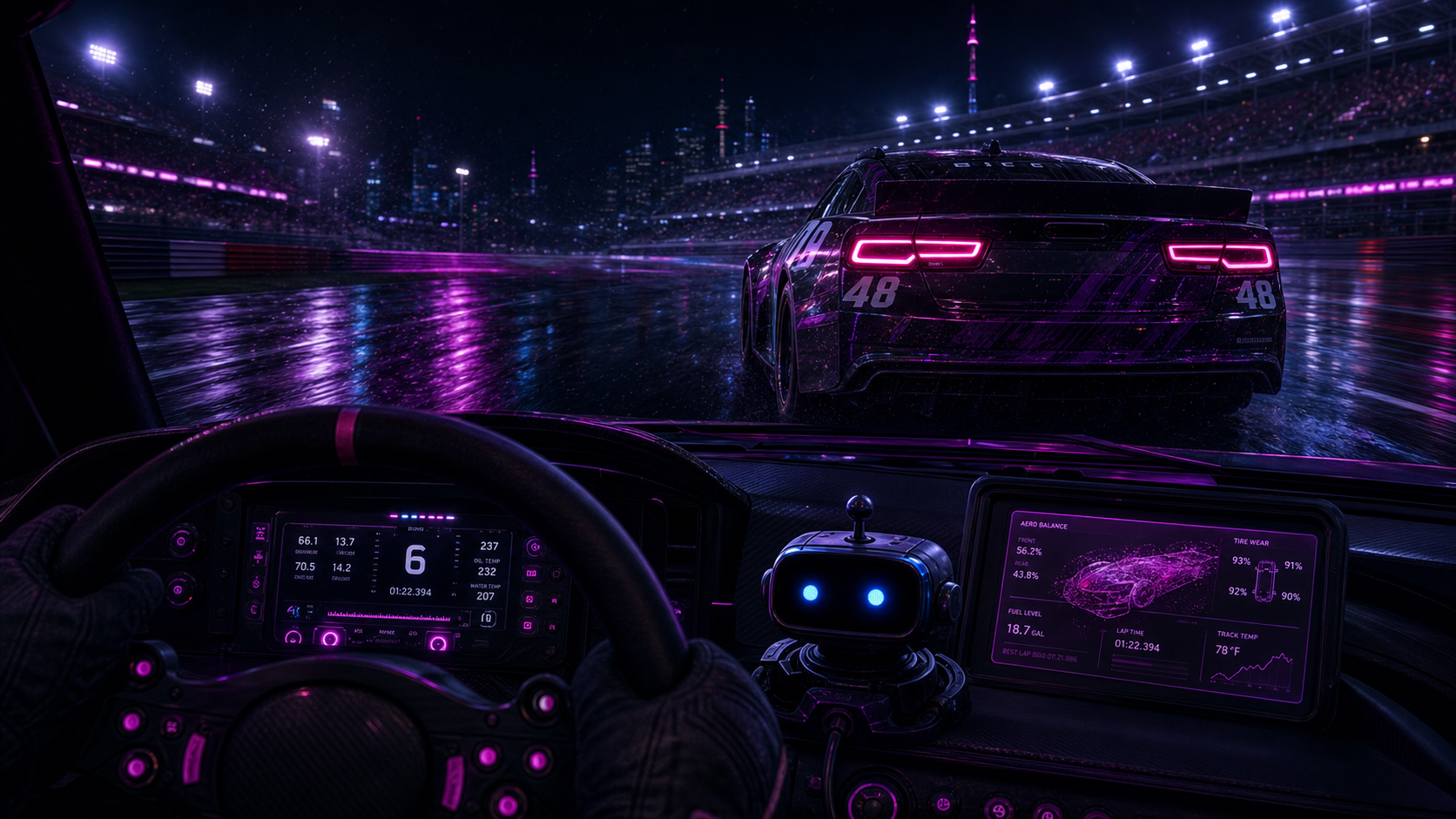 Night race cockpit